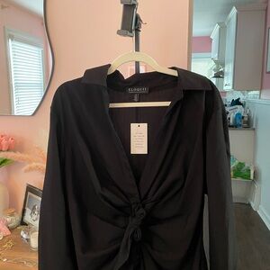 Eloquii Elegant Black Blouse